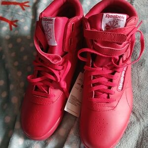 Reebok Classic Red High-Top Sneakers